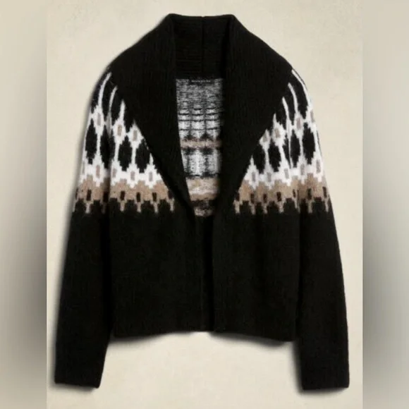 Wool Sweaters Fair Isle Cardigan Sweater Banana Republic Banana - Main Image